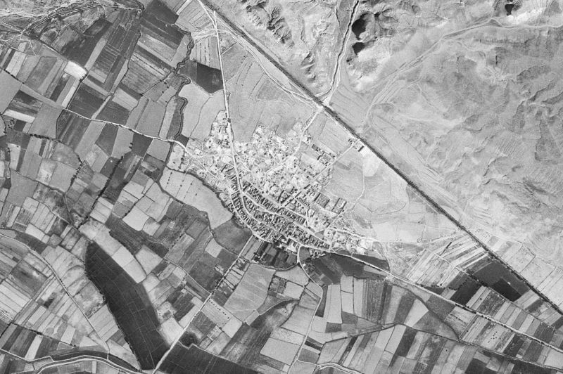 Ortofoto de 1956-1957 del núcleo de Villafranca de Ebro