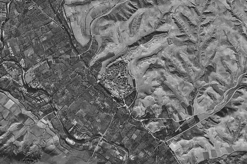 Ortofoto de 1956-1957 del núcleo de Villalengua