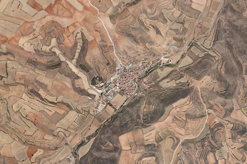 Ortofoto actual del núcleo de Villar de los Navarros