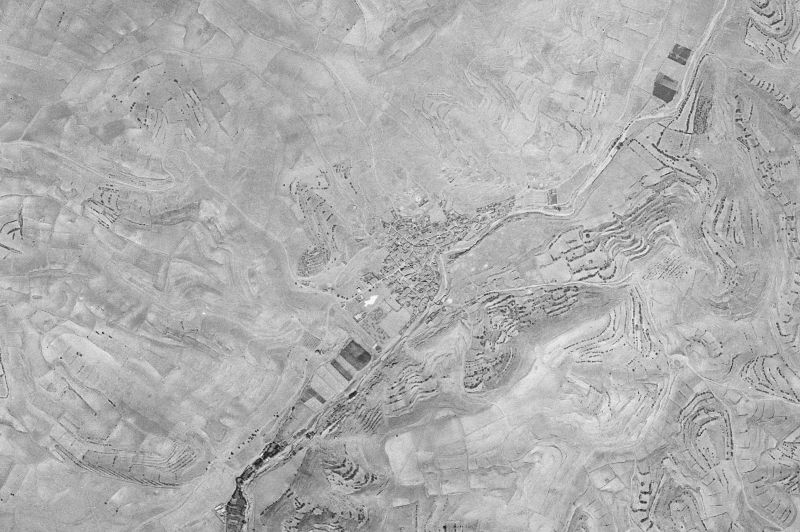 Ortofoto de 1956-1957 del núcleo de Villar de los Navarros