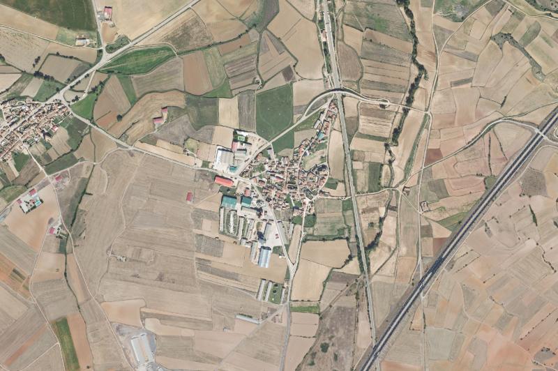 Ortofoto actual del núcleo de Villarreal de Huerva