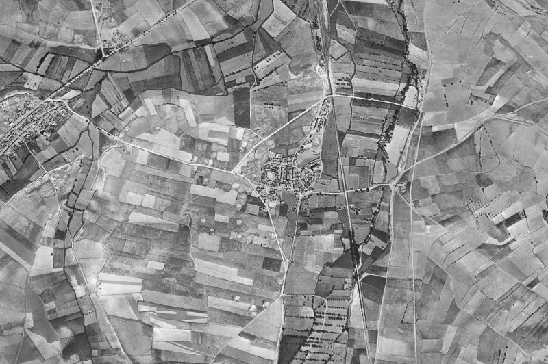Ortofoto de 1956-1957 del núcleo de Villarreal de Huerva
