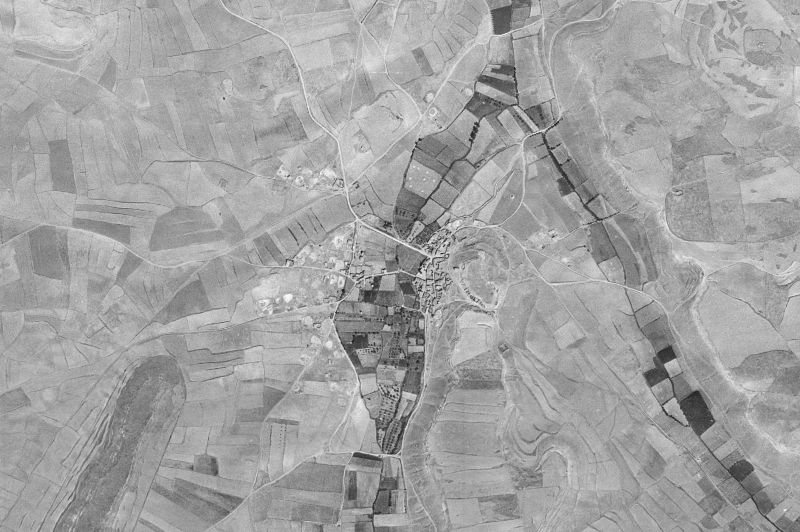 Ortofoto de 1956-1957 del núcleo de Villarroya del Campo