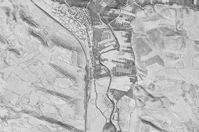 Ortofoto de 1956-1957 del núcleo de La Zaida